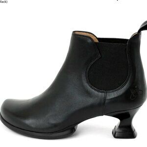 Fluevog Danke Black Low Heel Chelsea Boot